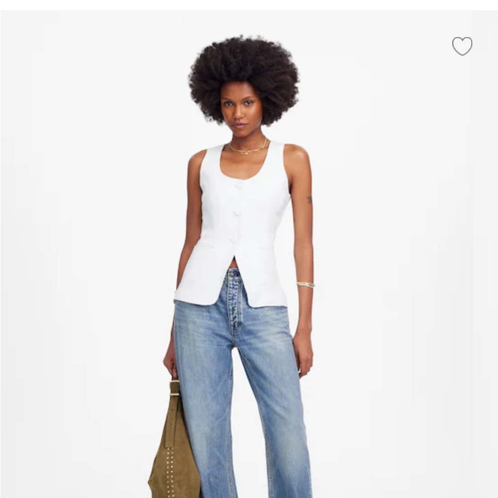 Madewell | Scoopneck Cutaway Vest - Salt